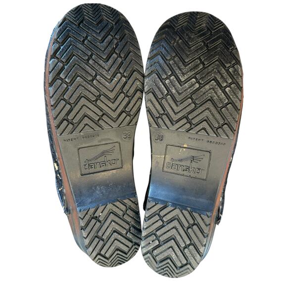 Sanita Women's Professional Black and Gold Tapestry Floral Embroidery Clog - 38 - Picture 8 of 8